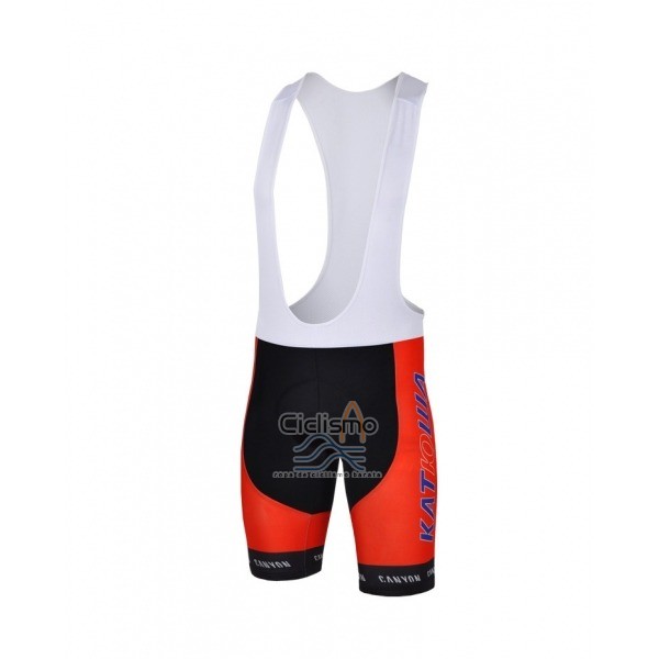 Katusha Ropa Ciclismo Culotte Corto 2018 Mangas Cortas Blanco Rojo
